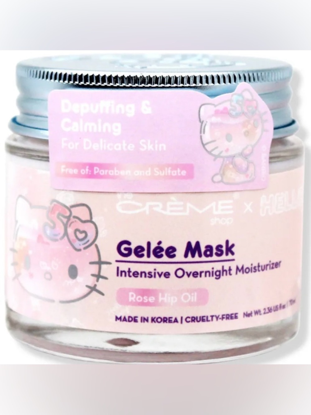 NEW✨ The Creme Shop Hello Kitty Overnight Moisturizer Korean Jelly Face Mask